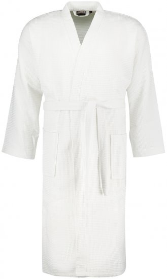 Adamo Jadon Waffelpiqué Bathrobe White - Undertøy & badetøy - Undertøy store størrelser 
