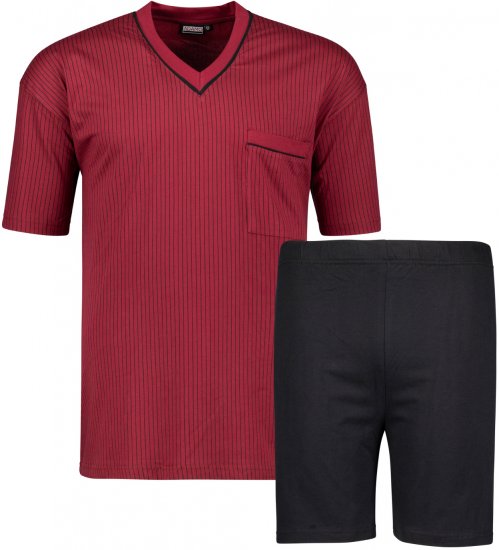 Adamo Gustav Short sleeve Pyjama Burgundy - Undertøy & badetøy - Undertøy store størrelser 