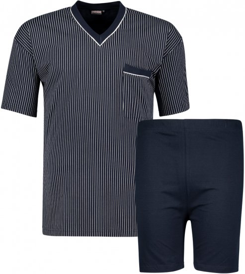 Adamo Gustav Short sleeve Pyjama Navy - Undertøy & badetøy - Undertøy store størrelser 