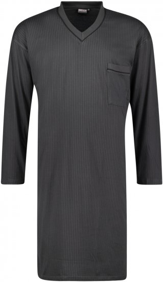 Adamo Gustav Long Nightshirt Charcoal - Undertøy & badetøy - Undertøy store størrelser 