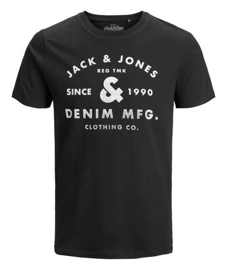 Jack & Jones Jeans T-Shirt Black - T-skjorter - Store T-skjorter - 2XL-14XL