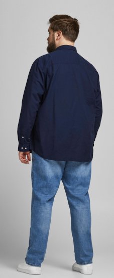 Jack & Jones Summer Shirt L/S Navy - Skjorter - Store skjorter - 2XL-8XL