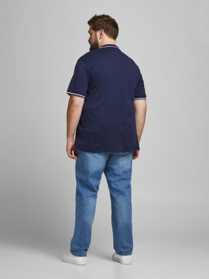 Jack & Jones Jersey Polo Navy - Polo- & piqueskjorter - Poloskjorte i store størrelser - 2XL-8XL
