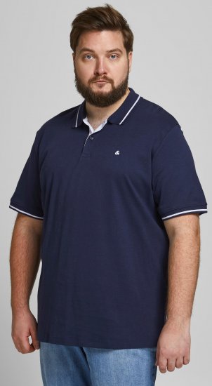 Jack & Jones Jersey Polo Navy - Polo- & piqueskjorter - Poloskjorte i store størrelser - 2XL-8XL