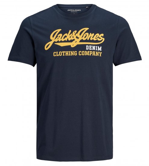 Jack & Jones Logo T-Shirt Navy - T-skjorter - Store T-skjorter - 2XL-14XL