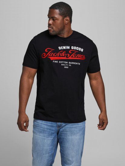 Jack & Jones Elogo T-Shirt Black - T-skjorter - Store T-skjorter - 2XL-14XL