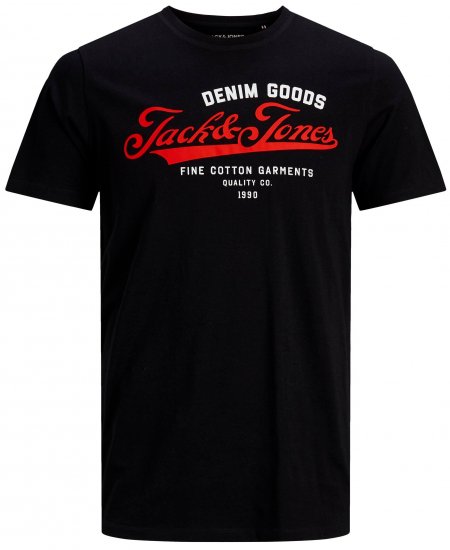 Jack & Jones Elogo T-Shirt Black - T-skjorter - Store T-skjorter - 2XL-14XL