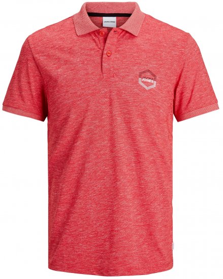 Jack & Jones Delight Polo Red - Polo- & piqueskjorter - Poloskjorte i store størrelser - 2XL-8XL