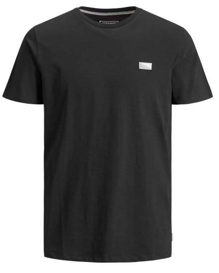 Jack & Jones Schultz Crew Neck T-Shirt Black - T-skjorter - Store T-skjorter - 2XL-14XL