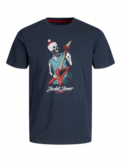 Jack & Jones JORFESTIVE Xmas Skull T-shirt Navy - T-skjorter - Store T-skjorter - 2XL-14XL