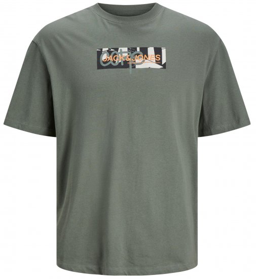 Jack & Jones JCOAOP PRINT T-Shirt Agave Green - T-skjorter - Store T-skjorter - 2XL-14XL