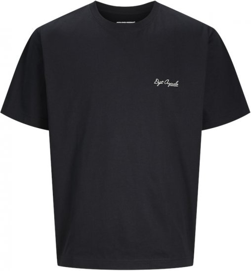 Jack & Jones Lington Back And Front Print Crew Neck T-Shirt Black - T-skjorter - Store T-skjorter - 2XL-14XL