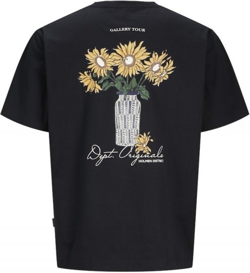 Jack & Jones Lington Back And Front Print Crew Neck T-Shirt Black - T-skjorter - Store T-skjorter - 2XL-14XL