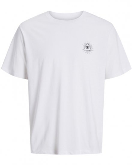 Jack & Jones Jackie Crew Neck T-Shirt White - T-skjorter - Store T-skjorter - 2XL-14XL