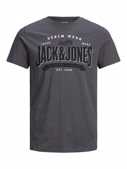 Jack & Jones JJELOGO TEE Gray - T-skjorter - Store T-skjorter - 2XL-14XL