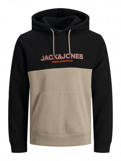 Jack & Jones JJEURBAN BLOCKING SWEAT Beige - Gensere og hettegensere - Store hettegensere - 2XL-14XL
