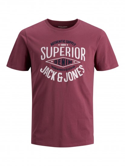 Jack & Jones JJELOGO TEE Hawthorn Rose - T-skjorter - Store T-skjorter - 2XL-14XL