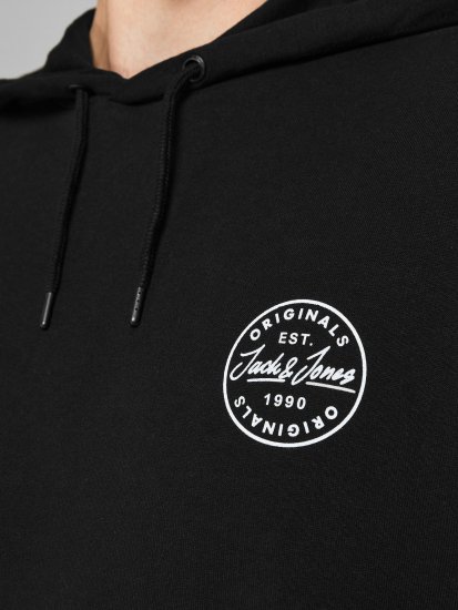 Jack & Jones JJESHARK SWEAT Hoodie Black - Gensere og hettegensere - Store hettegensere - 2XL-14XL