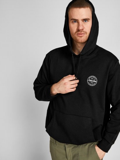 Jack & Jones JJESHARK SWEAT Hoodie Black - Gensere og hettegensere - Store hettegensere - 2XL-14XL