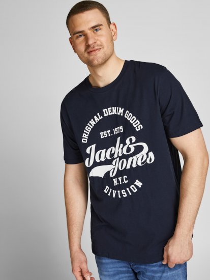 Jack & Jones JJERAFA TEE Navy - T-skjorter - Store T-skjorter - 2XL-14XL