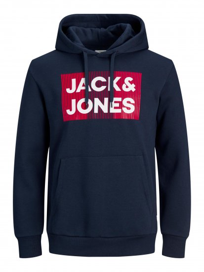 Jack & Jones JJECORP Hoodie Navy - Gensere og hettegensere - Store hettegensere - 2XL-14XL