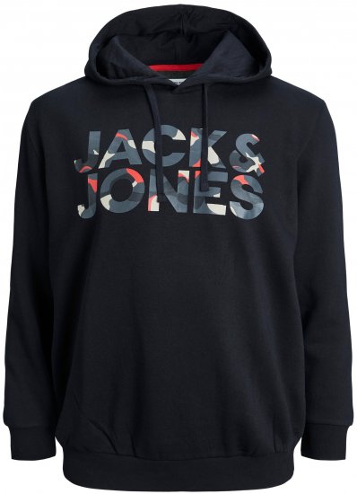 Jack & Jones JJRAMP Hoodie Black - Gensere og Hettegensere - Store hettegensere - 2XL-8XL