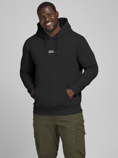 Jack & Jones JPRBLABOOSTER SWEAT Black - Gensere og hettegensere - Store hettegensere - 2XL-14XL