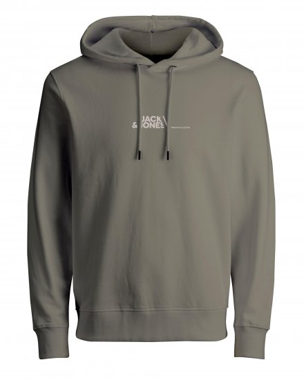 Jack & Jones JPRBLABOOSTER SWEAT Light Gray - Gensere og hettegensere - Store hettegensere - 2XL-14XL