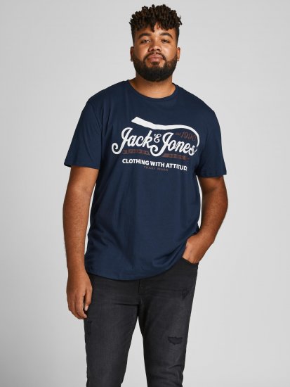 Jack & Jones JPRBLUBOOSTER TEE Navy - T-skjorter - Store T-skjorter - 2XL-14XL