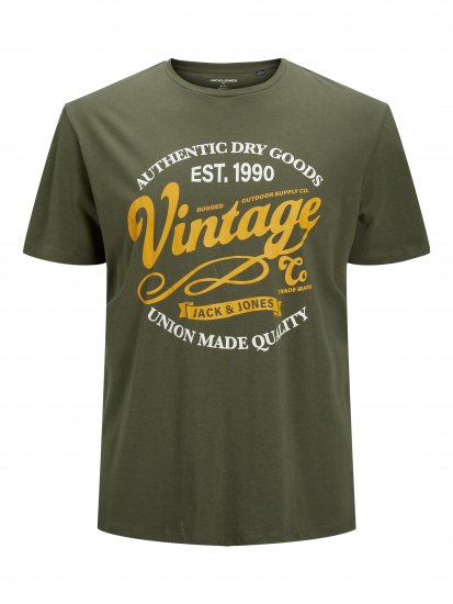 Jack & Jones JPRBLUBOOSTER TEE Khaki - T-skjorter - Store T-skjorter - 2XL-14XL