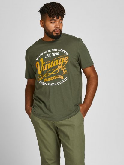 Jack & Jones JPRBLUBOOSTER TEE Khaki - T-skjorter - Store T-skjorter - 2XL-14XL