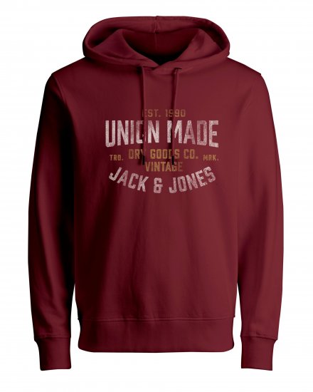Jack & Jones JPRBLUBOOSTER SWEAT Hoodie Red - Gensere og hettegensere - Store hettegensere - 2XL-14XL
