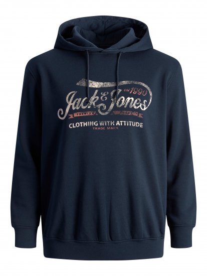 Jack & Jones JPRBLUBOOSTER SWEAT Hoodie Navy - Gensere og hettegensere - Store hettegensere - 2XL-14XL