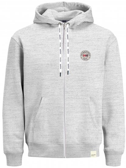 Jack & Jones JORINTERNATIONAL ZIP Hoodie Grey - Gensere og hettegensere - Store hettegensere - 2XL-14XL