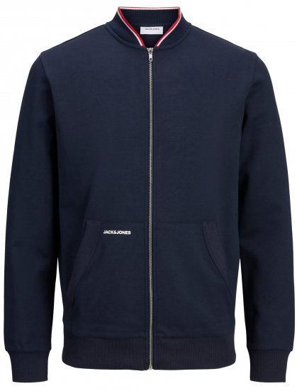Jack & Jones JJAIDEN ZIP Sweater Navy - Store Klær - Herreklær store størrelser