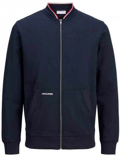 Jack & Jones JJAIDEN ZIP Sweater Navy - Gensere og hettegensere - Store hettegensere - 2XL-14XL