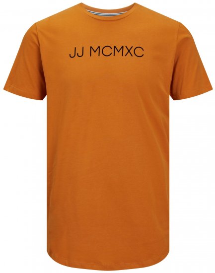 Jack & Jones JJHUGO FLOCK TEE Orange - T-skjorter - Store T-skjorter - 2XL-14XL
