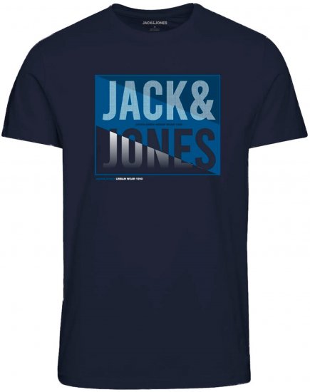 Jack & Jones JJSCOTT TEE Navy - T-skjorter - Store T-skjorter - 2XL-14XL