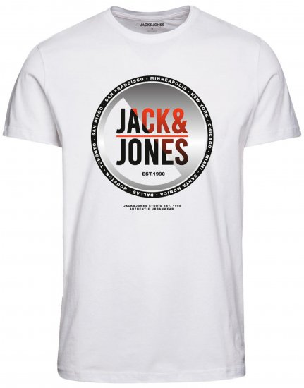 Jack & Jones JJSCOTT TEE White - T-skjorter - Store T-skjorter - 2XL-14XL