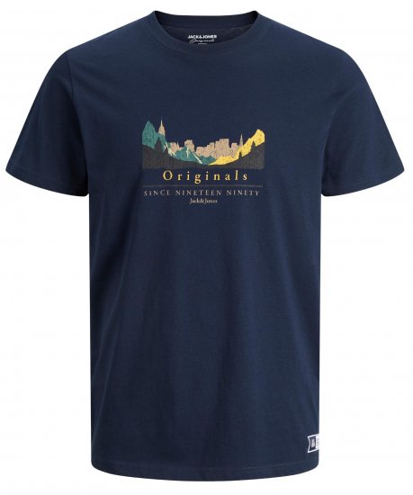 Jack & Jones JORWOODLANDGRAPHIC T-Shirt Navy - T-skjorter - Store T-skjorter - 2XL-14XL