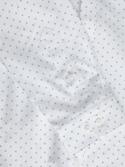 Jack & Jones JPRBLACARDIFF Print Shirt LS White - Skjorter - Store skjorter - 2XL-8XL