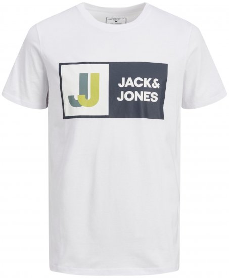 Jack & Jones JCOLOGAN TEE White - T-skjorter - Store T-skjorter - 2XL-14XL