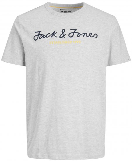 Jack & Jones JCOBERG UPSCALED TEE Grey - T-skjorter - Store T-skjorter - 2XL-14XL