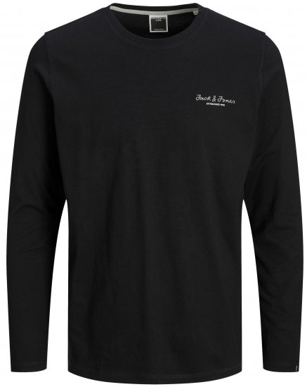 Jack & Jones JCOBERG Long sleeve T-shirt Black - T-skjorter - Store T-skjorter - 2XL-14XL
