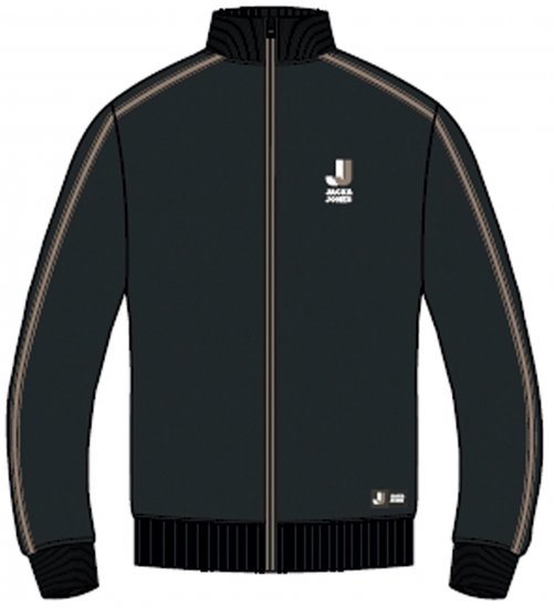 Jack & Jones JCOLOGAN ZIP Sweater Black - Gensere og hettegensere - Store hettegensere - 2XL-14XL