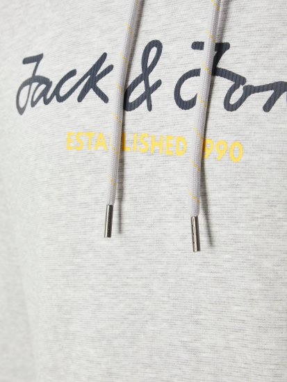Jack & Jones JCOBERG SWEAT ZIP Hoodie Grey Melange - Gensere og hettegensere - Store hettegensere - 2XL-14XL
