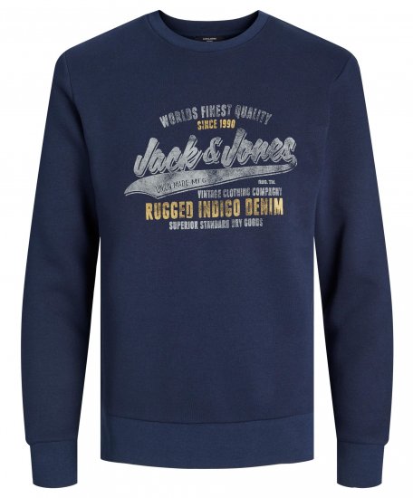 Jack & Jones JPRBLUBILLY Sweatshirt Navy - Gensere og hettegensere - Store hettegensere - 2XL-14XL