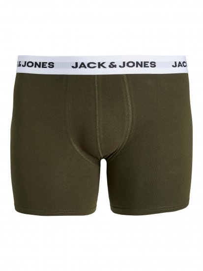 Jack & Jones BASIC White WB Trunks 5-Pack Green - Undertøy & badetøy - Undertøy store størrelser 