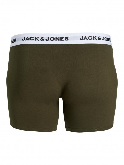 Jack & Jones BASIC White WB Trunks 5-Pack Green - Undertøy & badetøy - Undertøy store størrelser 