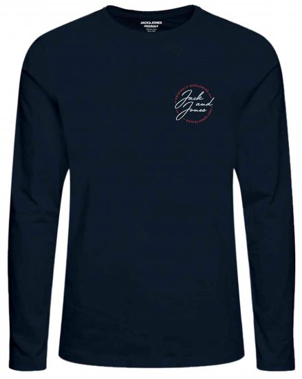 Jack & Jones JORJERRYS TEE LS Navy - T-skjorter - Store T-skjorter - 2XL-14XL